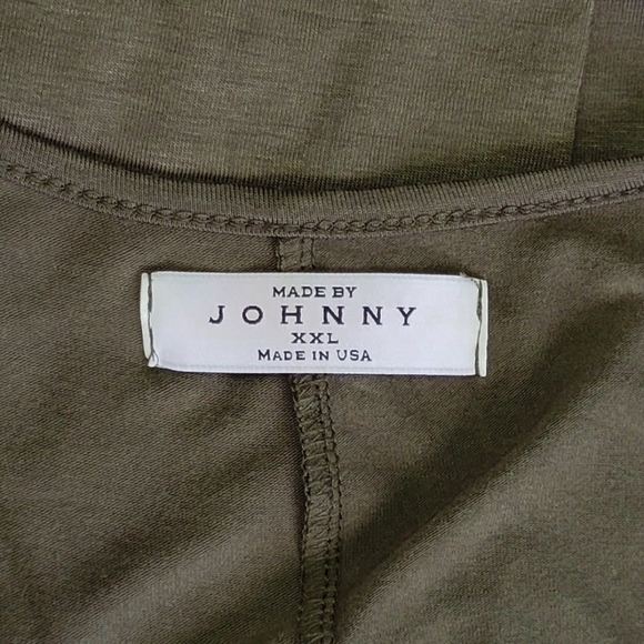 Made By Johnny Olive Sleeveless Asymmetrical Tunic Top Women's XXL - Picture 2 of 3